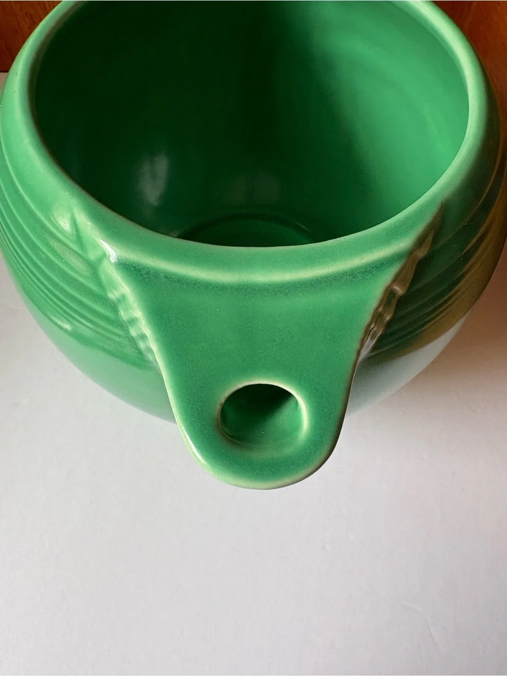 Vintage Fiesta HLC USA Large Teapot Original Green Art Deco MCM Cottagecore